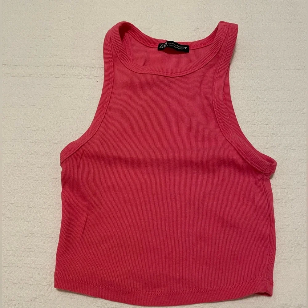 Zara Ribbed Hot Pink Tank - Picture 1 of 2
